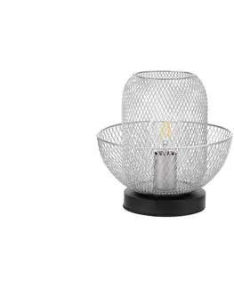 Lampy ONLI ONLI - Stolní lampa ZAIR 1xE27/22W/230V černá/stříbrná 