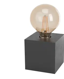 Lampy Eglo Eglo 43734 - Stolní lampa PRESTWICK 1xE27/40W/230V antracit 