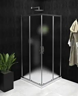 Sprchové kouty GELCO SIGMA SIMPLY CHROM Sprchové dveře pro rohový vstup 1000 sklo BRICK, GS2410 GS2410