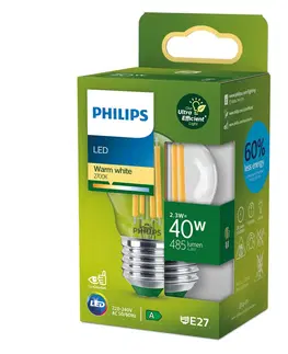 LED žárovky Philips Philips E27 LED žárovka G45 2,3W 485lm 2 700K čirá