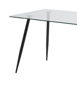 Jídelní stoly Dkton Jídelní stůl Nayeli 140 cm sklo