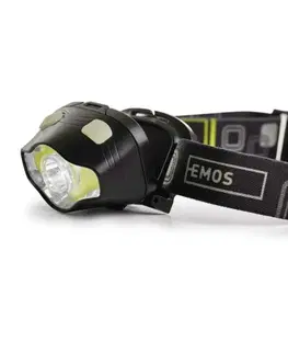 Čelovky EMOS COB LED + LED čelovka P3536, 220 lm, 3× AAA 1441263110