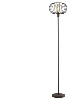 Lampy    KL107012 - Stojací lampa WIRE 1xE27/15W/230V hnědá 