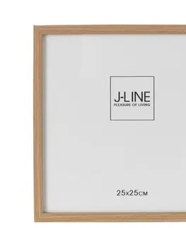 Klasické fotorámečky Hnědý dřevěný fotorámeček Ninna XL - 27*1,5*27 cm / 25*25 cm J-Line by Jolipa 20163