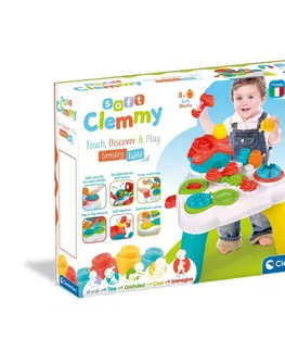 Dřevěné hračky Clementoni Clemmy baby veselý hrací senzorický stolek