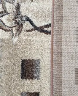 Moderní koberce Kvalitný koberec do obývačky s motívom kvetov