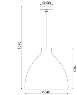 Klasická závěsná svítidla ACA Lighting Prim závěsné svítidlo ML1013011N