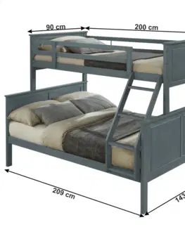 Dětské pokoje Rozložitelná patrová postel NEVIL Tempo Kondela