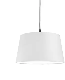 Zavesna svitidla Moderní závěsná lampa černá s bílým odstínem 45 cm - Pendel