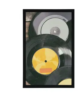 Vintage a retro Plakát staré desky gramofonu