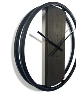 Nástěnné hodiny Designové nástěnné hodiny v barvě wenge 50cm