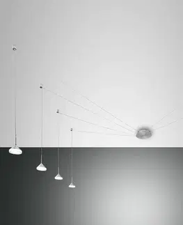 Závěsná světla Fabas Luce LED závěsné světlo Isabella, šest zdrojů, hliník