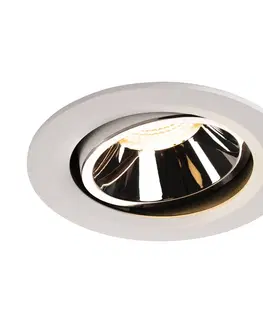 LED podhledová svítidla SLV BIG WHITE NUMINOS MOVE DL L vnitřní LED zápustné stropní svítidlo bílá/chrom 3000 K 40° otočné a výkyvné 1003666
