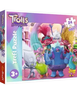 Hračky puzzle TREFL -  Puzzle 24 Maxi - Ve světě Trollů / Universal Trolls 3 (2023)