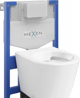 Záchody MEXEN/S WC předstěnová instalační sada Fenix XS-F s mísou WC Rico,  bílá 6803372XX00