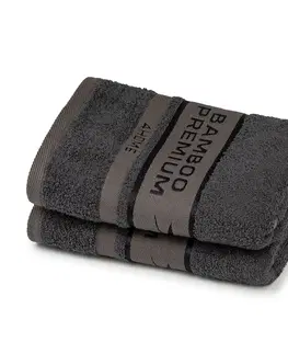 Ručníky 4Home Bamboo Premium ručník tmavě šedá, 50 x 100 cm, sada 2 ks