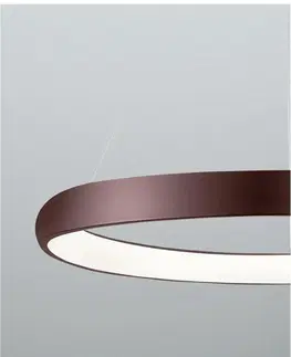 LED lustry a závěsná svítidla Nova Luce LED závěsné svítidlo Albi ve dvou velikostech a třech barvách - pr. 810 x 60 x 1140 mm, 80 W, 3000 K, hnědé NV 8105609