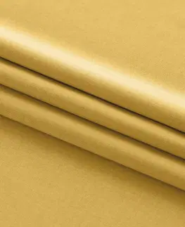 Záclony Závěs Homede Carmena III s řasící páskou typu drak hořčicově žlutý, velikost 450x270