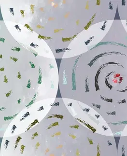 Vzorované tapety Tapeta abstraktní barevné kruhy