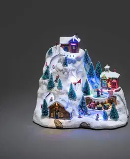 Vánoční vnitřní dekorace Konstsmide Christmas LED dekorační světlo sjezdovka, animace, hudba