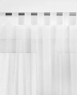 Závěsy Homede Záclona Kresz Loops, bílá, 280 x 300 cm
