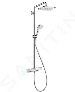 Sprchy a sprchové panely HANSGROHE Croma Sprchový set Showerpipe s termostatem, 1jet, EcoSmart, chrom 27660000