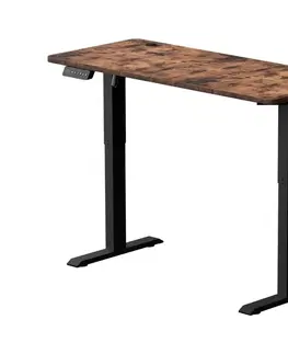 Myši  Výškově nastavitelný psací stůl LEVANO 140x60 cm dřevo/černá 