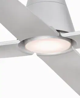 Stropní ventilátory se světlem FARO BARCELONA Stropní ventilátor Typhoon L LED světlo IP44 šedá