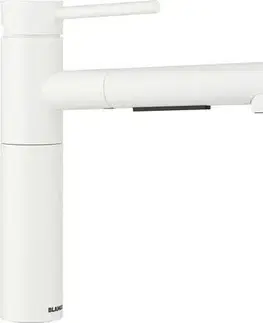 Dřezové baterie Blanco ALTA II-S Silgranit bílá, výsuvná sprcha s přepínáním