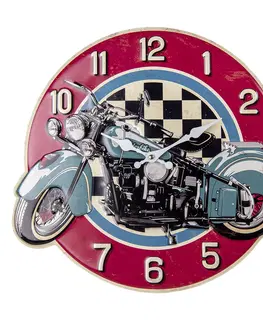 Hodiny Nástěnné hodiny Motorbike - 44*39 cm / 1*AA Clayre & Eef 6KL0707