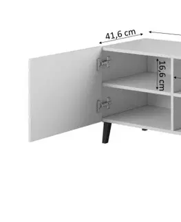TV stolky HALMAR TV stolek ABETO 150 cm bílý