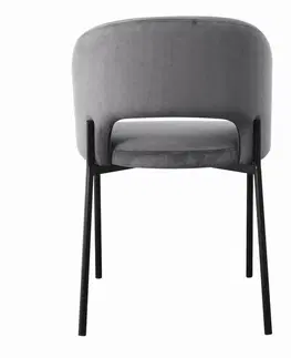 Židle HALMAR Designová židle Brinne šedá
