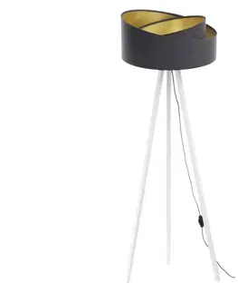 Lampy  Stojací lampa GALAXY 1xE27/60W/230V šedá/bílá 