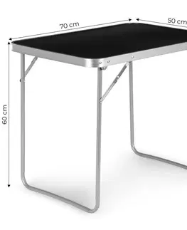 Zahradní nábytek Skládací cateringový stůl 70x50 cm černý