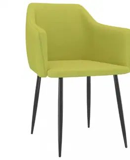Židle Jídelní židle 2 ks látka / kov Dekorhome Modrá