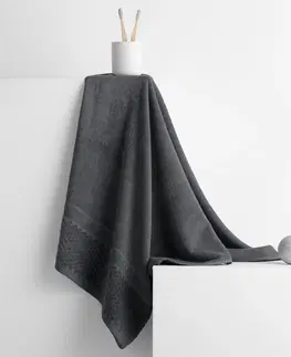 Ručníky AmeliaHome Ručník RUBRUM klasický styl 30x50 cm grafitově šedý, velikost 70x130