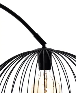 Zavesna svitidla Moderne vloerlamp zwart - Koopa