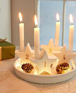 Svíčky a světelné dekorace Adventní svícen "Hvězdy"