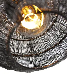 Stropni svitidla Orientální stropní svítidlo černé 25 cm - Vadi