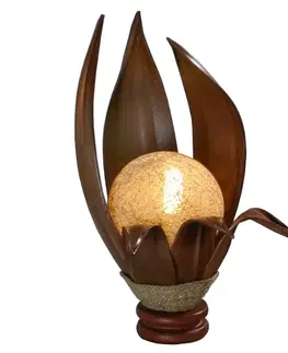 Stolní lampy Woru Karima stolní lampa z tvrzených kokosových listů