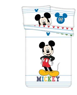 Povlečení Jerry Fabrics Dětské bavlněné povlečení do postýlky Mickey Colors baby, 100 x 135 cm, 40 x 60 cm 