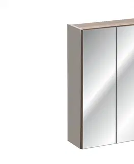 Zrcadla Comad Závěsná koupelnová skříňka se zrcadlem Santa Fe 84-60-A-2D šedá/taupe