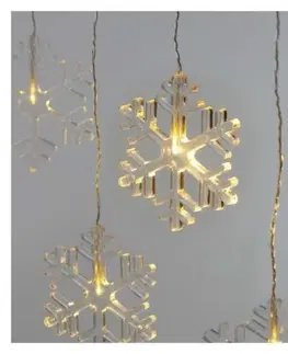Vánoční řetězy a lamety EMOS LED vánoční závěs Snowflakes 84 cm teplá bílá