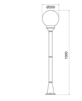 Stojací svítidla ACA Lighting Garden lantern venkovní stojanové svítidlo PLGM5B