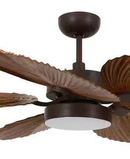 Stropní ventilátory se světlem Beacon Lighting Stropní ventilátor Bali s LED světlem, bronz