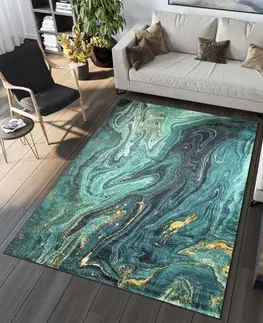 Moderní koberce Trendy koberec v zelených a modrých odstínech Šířka: 80 cm | Délka: 150 cm