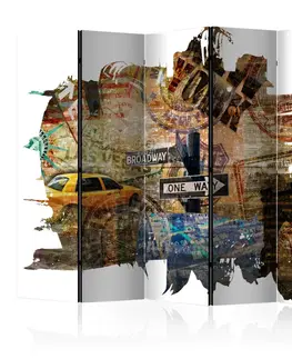 Paravány Paraván New York Collage Dekorhome 225x172 cm (5-dílný)