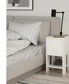 Noční a toaletní stolky  Noční stolek EMA 55x30 cm bílá 