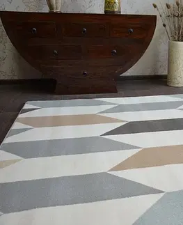 Koberce a koberečky Dywany Lusczow Kusový koberec ARGENT - W4937 diamant krémový, velikost 133x190