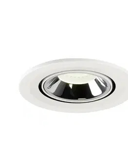 LED podhledová svítidla SLV BIG WHITE NUMINOS GIMBLE S zápustné stropní svítidlo bílé/chrom 4000 K 20° 1005914